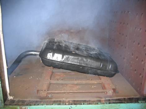 9. Tank has been baked in a convection oven